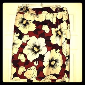 Flower pencil skirt